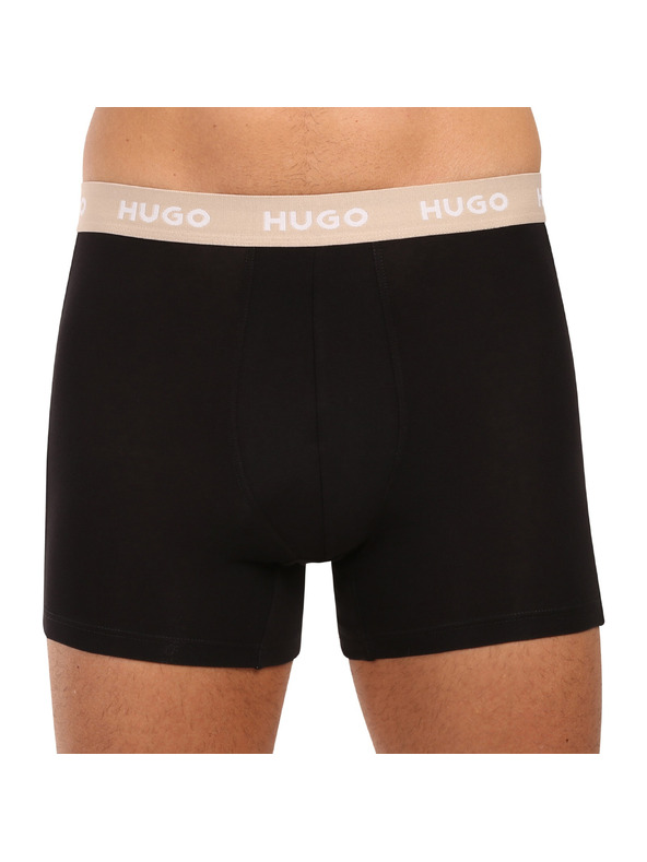 HUGO Sada troch - pánske boxerky HUGO čierne