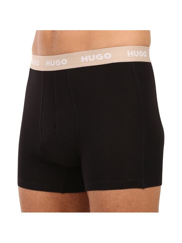HUGO Sada troch - pánske boxerky HUGO čierne
