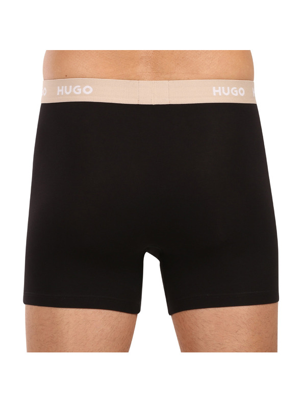 HUGO Sada troch - pánske boxerky HUGO čierne