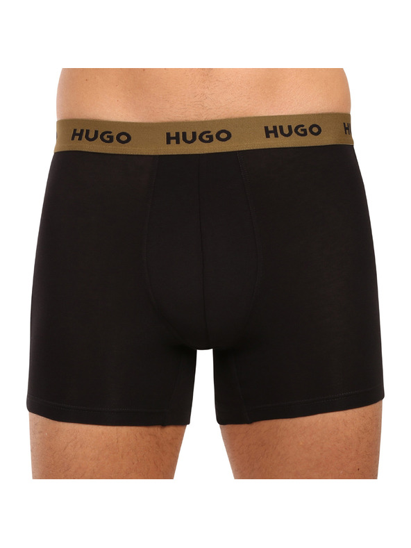 HUGO Sada troch - pánske boxerky HUGO čierne