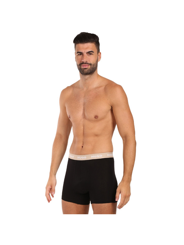 HUGO Sada troch - pánske boxerky HUGO čierne