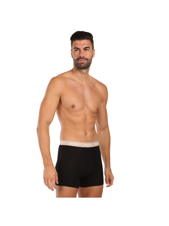 HUGO Sada troch - pánske boxerky HUGO čierne