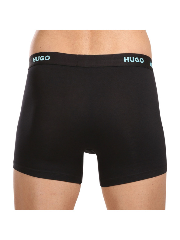 HUGO Sada troch - pánske boxerky HUGO čierne