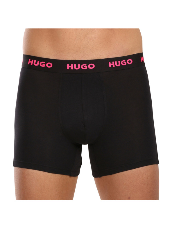 HUGO Sada troch - pánske boxerky HUGO čierne