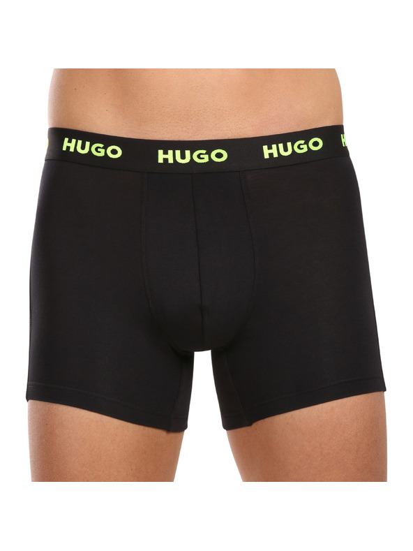 HUGO Sada troch - pánske boxerky HUGO čierne