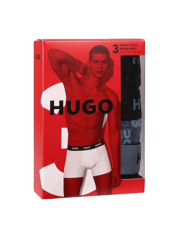 HUGO Sada troch - pánske boxerky HUGO viacfarebné