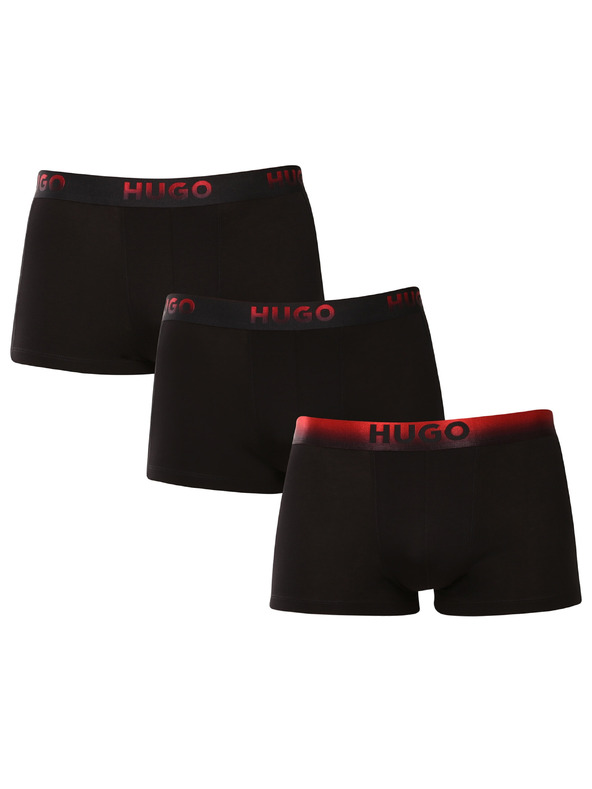 HUGO Sada troch - pánske boxerky HUGO čierne