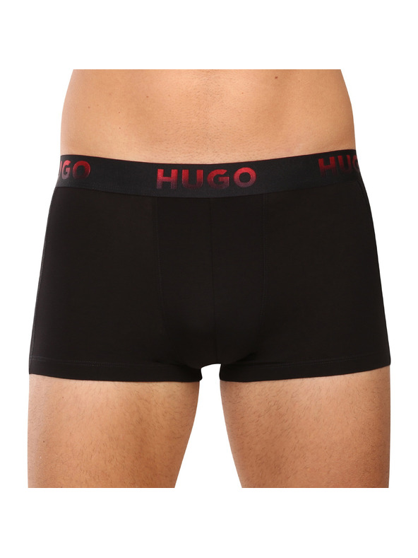 HUGO Sada troch - pánske boxerky HUGO čierne