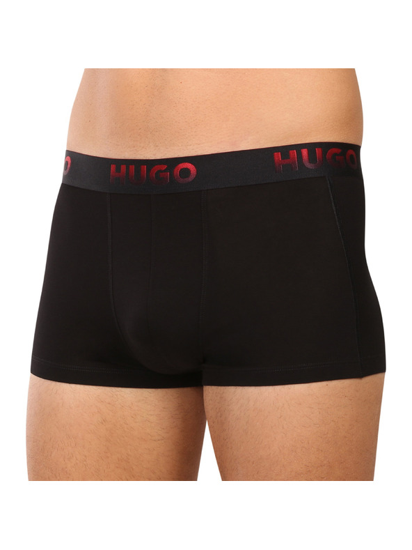 HUGO Sada troch - pánske boxerky HUGO čierne