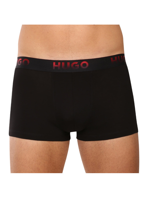 HUGO Sada troch - pánske boxerky HUGO čierne