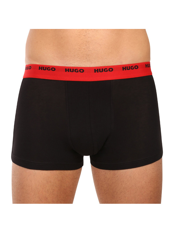 HUGO Sada piatich - pánske boxerky HUGO čierne