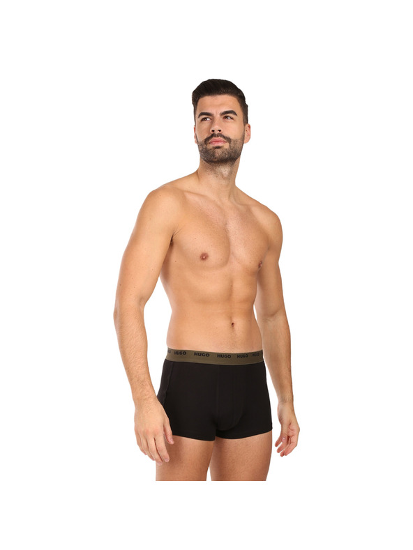HUGO Sada piatich - pánske boxerky HUGO čierne
