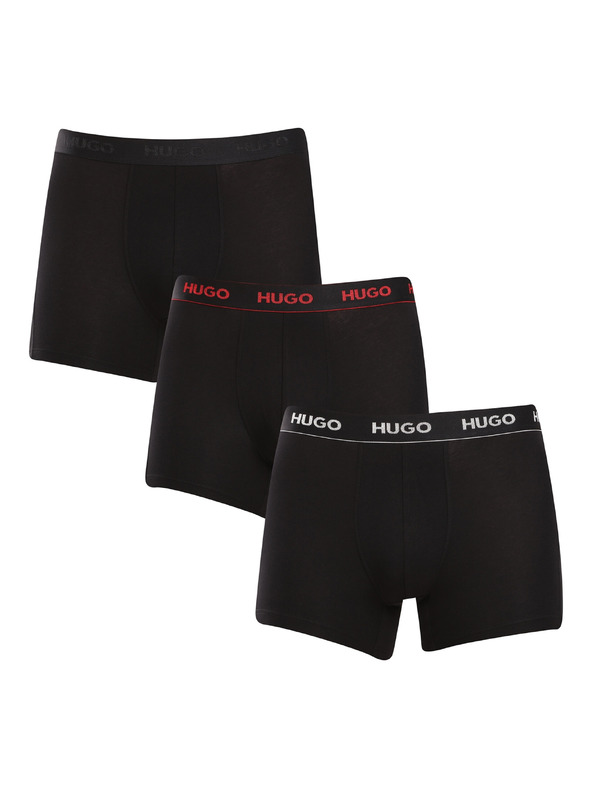 HUGO Sada troch - pánske boxerky HUGO čierne