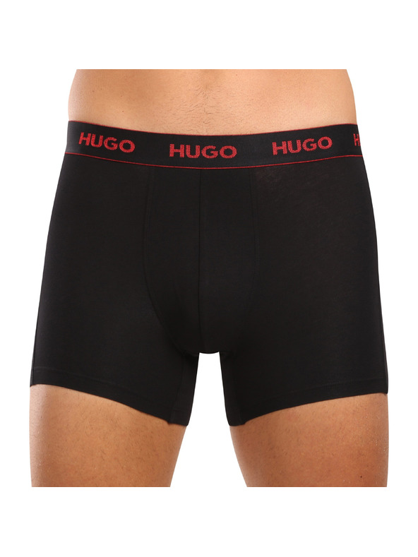 HUGO Sada troch - pánske boxerky HUGO čierne