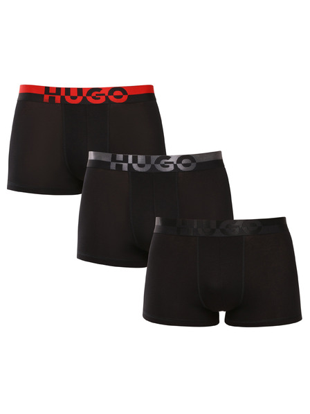 HUGO Sada troch - pánske boxerky HUGO čierne