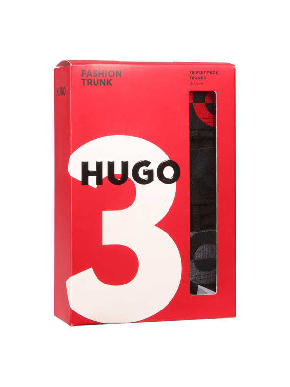 HUGO Sada troch - pánske boxerky HUGO čierne