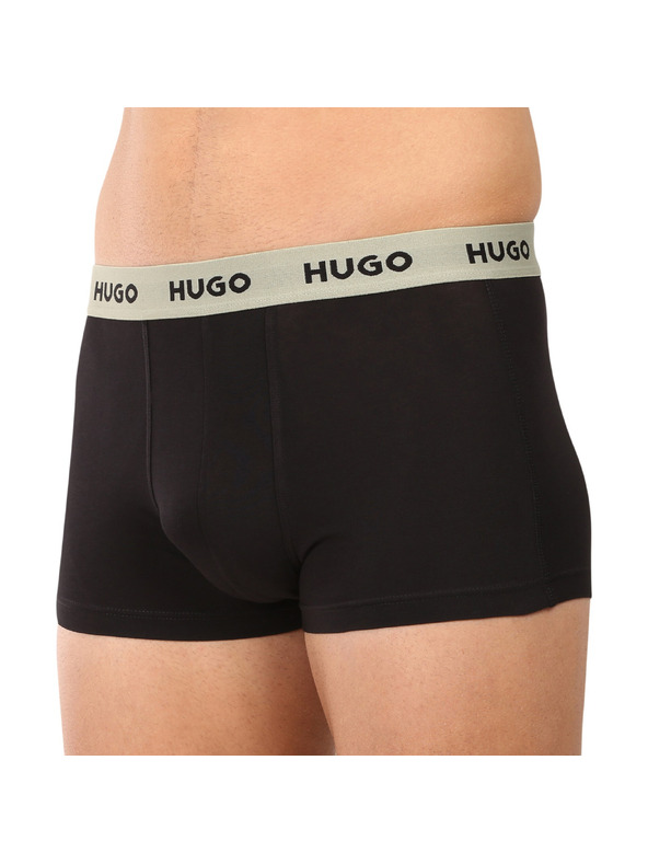 HUGO Sada troch - pánske boxerky HUGO čierne