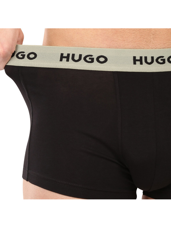 HUGO Sada troch - pánske boxerky HUGO čierne
