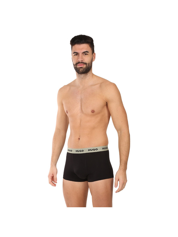HUGO Sada troch - pánske boxerky HUGO čierne
