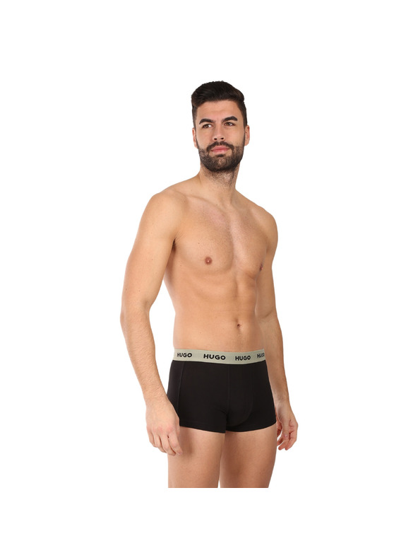 HUGO Sada troch - pánske boxerky HUGO čierne