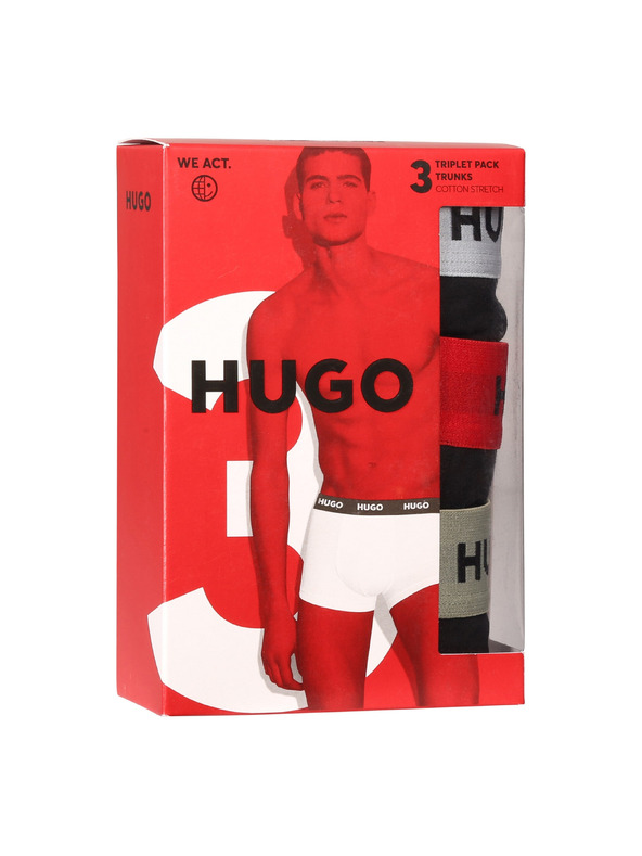 HUGO Sada troch - pánske boxerky HUGO čierne
