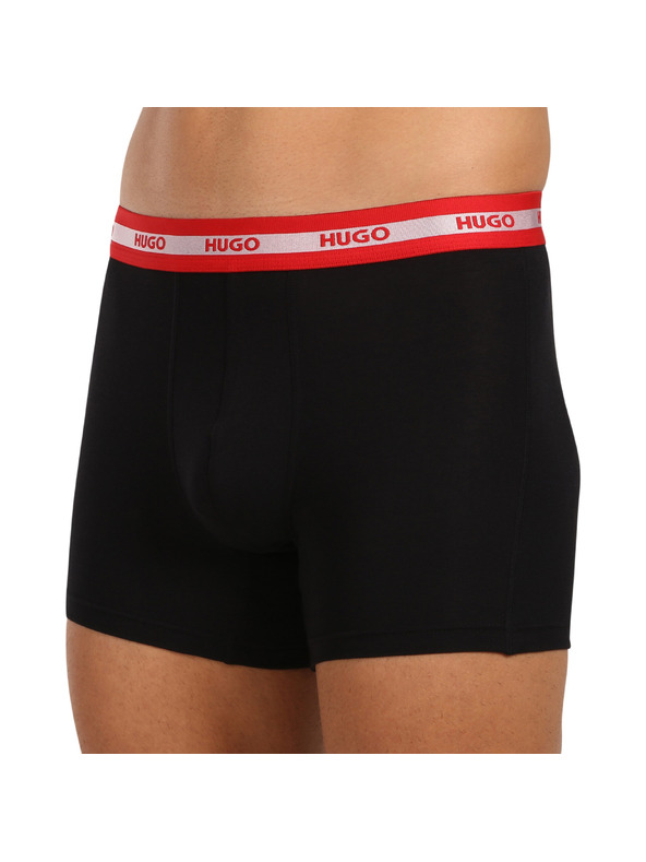 HUGO Sada troch - pánske boxerky HUGO čierne