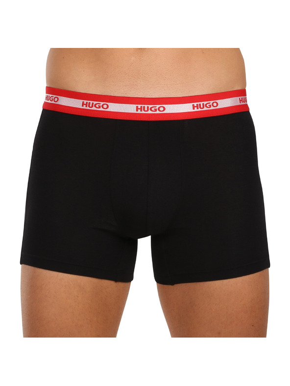 HUGO Sada troch - pánske boxerky HUGO čierne