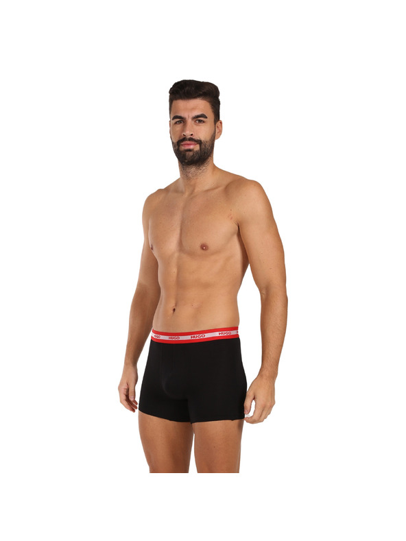 HUGO Sada troch - pánske boxerky HUGO čierne