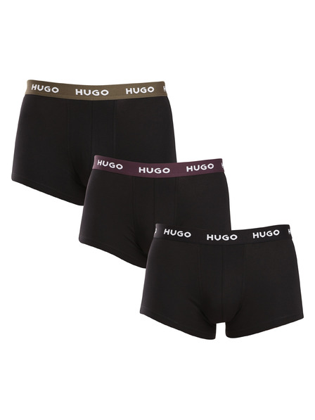 HUGO Sada troch - pánske boxerky HUGO čierne
