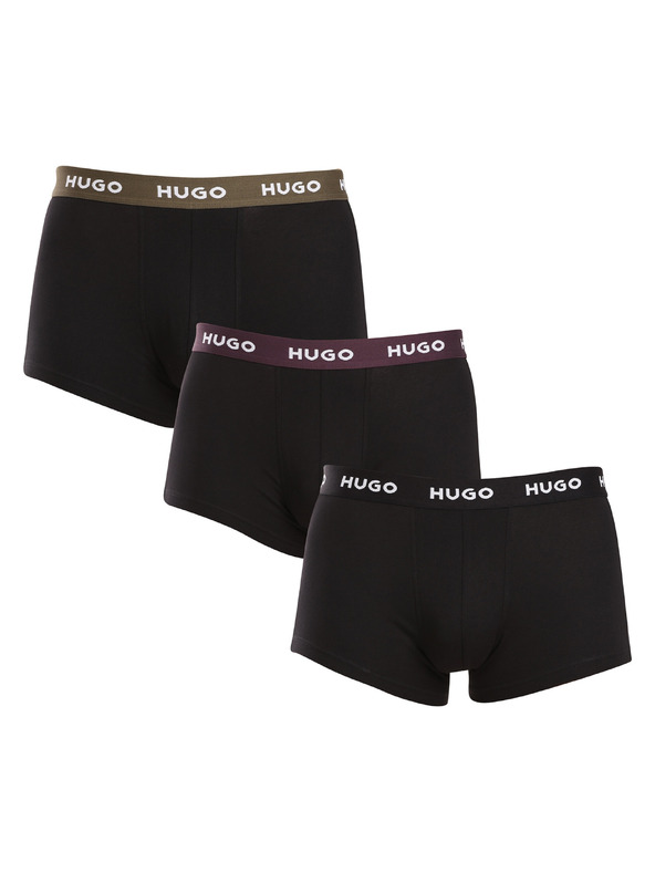 HUGO Sada troch - pánske boxerky HUGO čierne