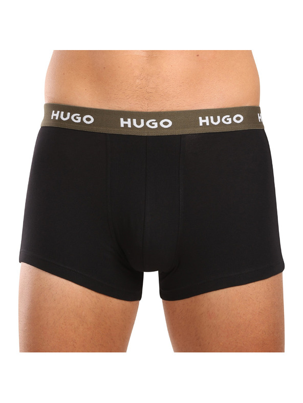 HUGO Sada troch - pánske boxerky HUGO čierne