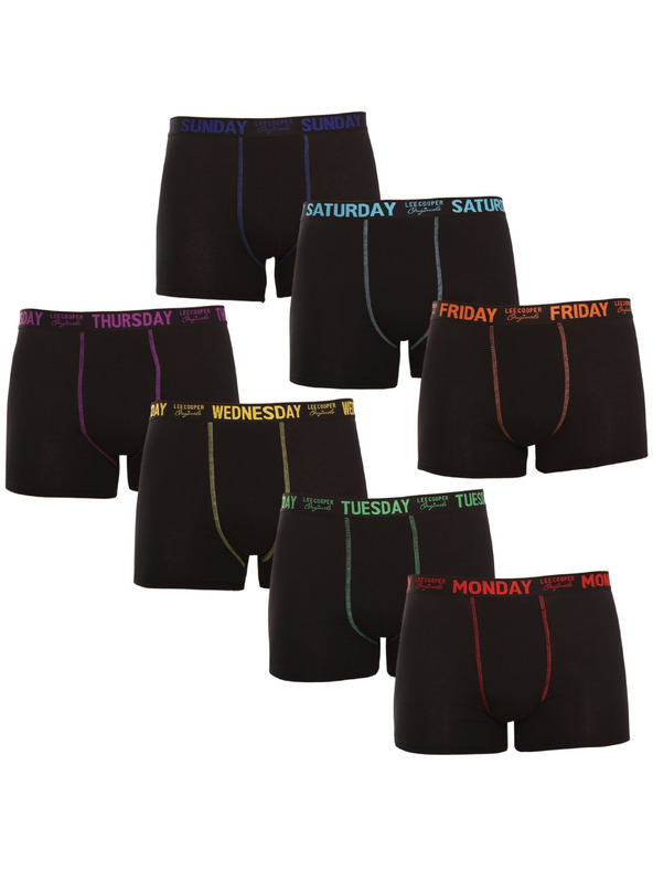 Lee Cooper Sada siedmich - pánske boxerky Lee Cooper čierne