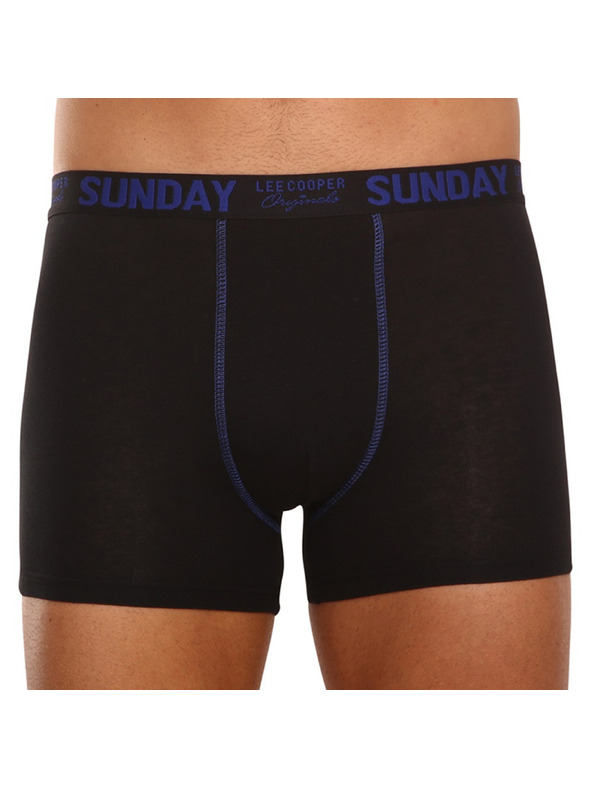 Lee Cooper Sada siedmich - pánske boxerky Lee Cooper čierne