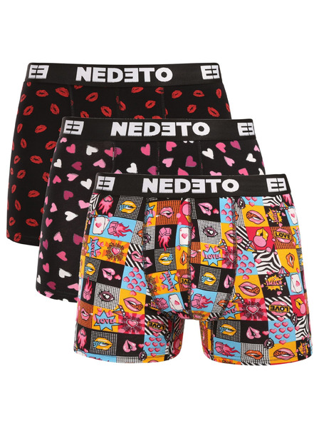 Nedeto Sada troch - pánske boxerky Nedeto Valentín viacfarebné
