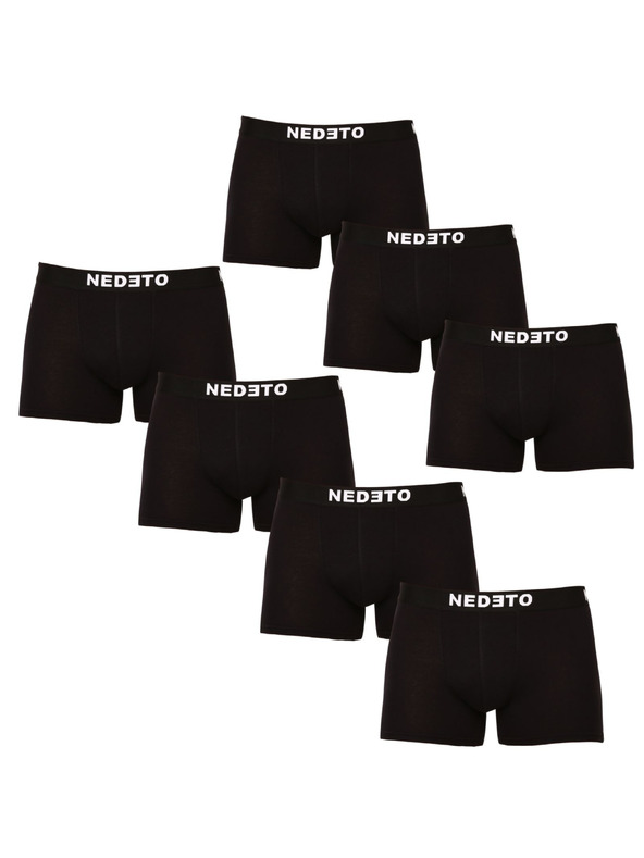 Nedeto Sada siedmich - (5+2 zadarmo) pánske boxerky Nedeto čierne