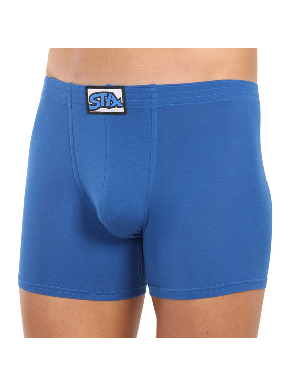 Styx Sada troch - pánske boxerky Styx long klasická guma modré
