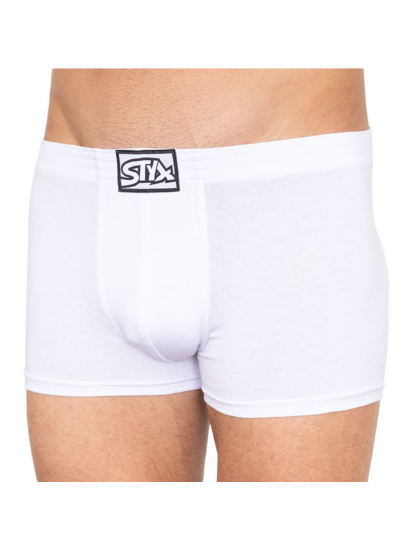 Styx Sada piatich - pánske boxerky Styx klasická guma biele