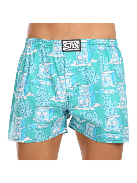 Styx Pánske trenky Styx art klasická guma nadrozmer ľadové kocky