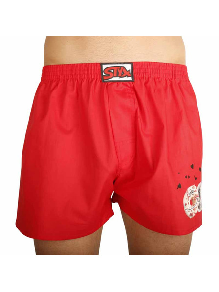 Styx Pánske trenky Styx art klasická guma donuty červené
