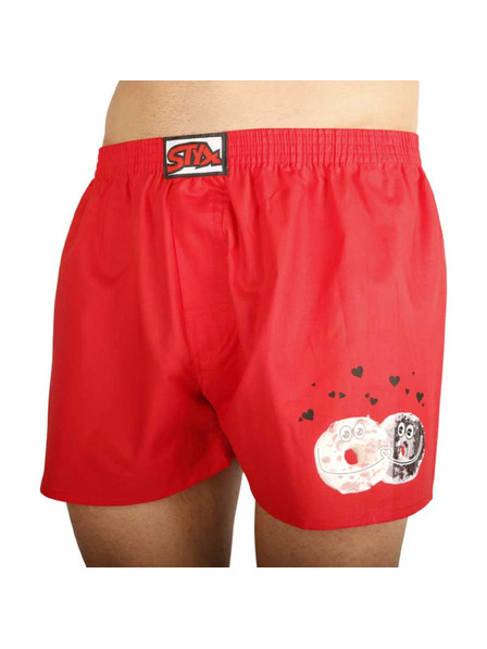 Styx Pánske trenky Styx art klasická guma donuty červené