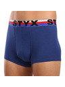 Styx Pánske boxerky Styx športová guma tmavo modré trikolóra