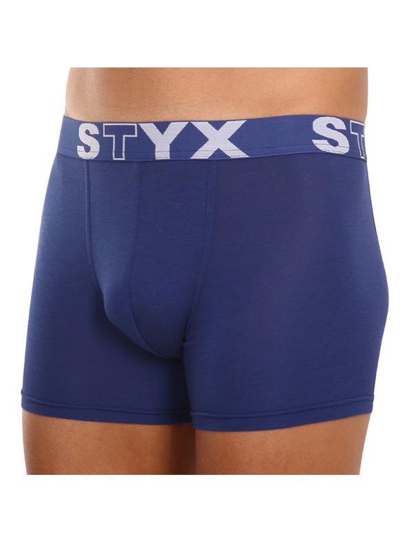 Styx Sada troch - pánske boxerky Styx long športová guma tmavo modré