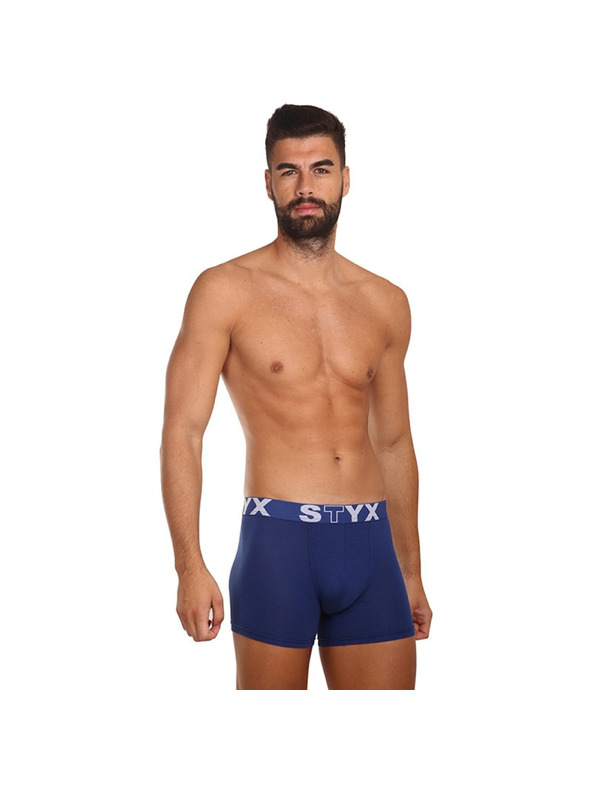Styx Sada troch - pánske boxerky Styx long športová guma tmavo modré