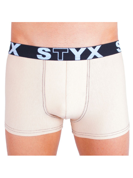 Styx Pánske boxerky Styx športová guma béžové