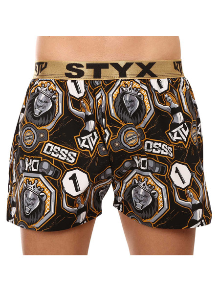 Styx Pánske trenky Styx art / KTV športová guma - zlatá guma