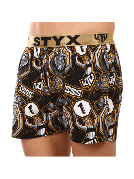 Styx Pánske trenky Styx art / KTV športová guma - zlatá guma