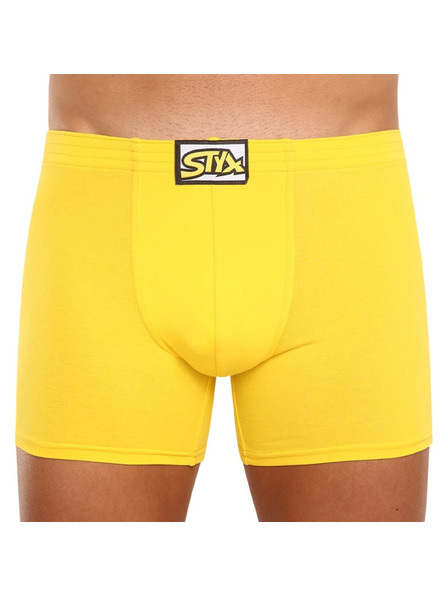 Styx Pánske boxerky Styx long klasická guma žlté