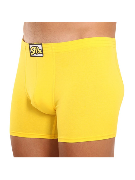 Styx Pánske boxerky Styx long klasická guma žlté