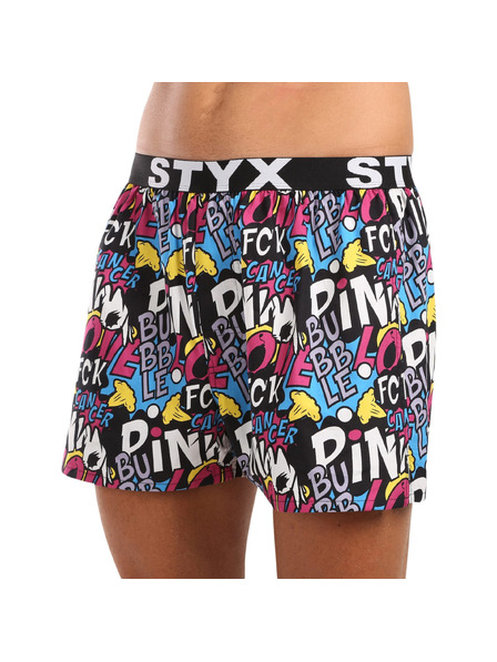 Styx Pánske trenky Styx art športová guma Pink Bubble