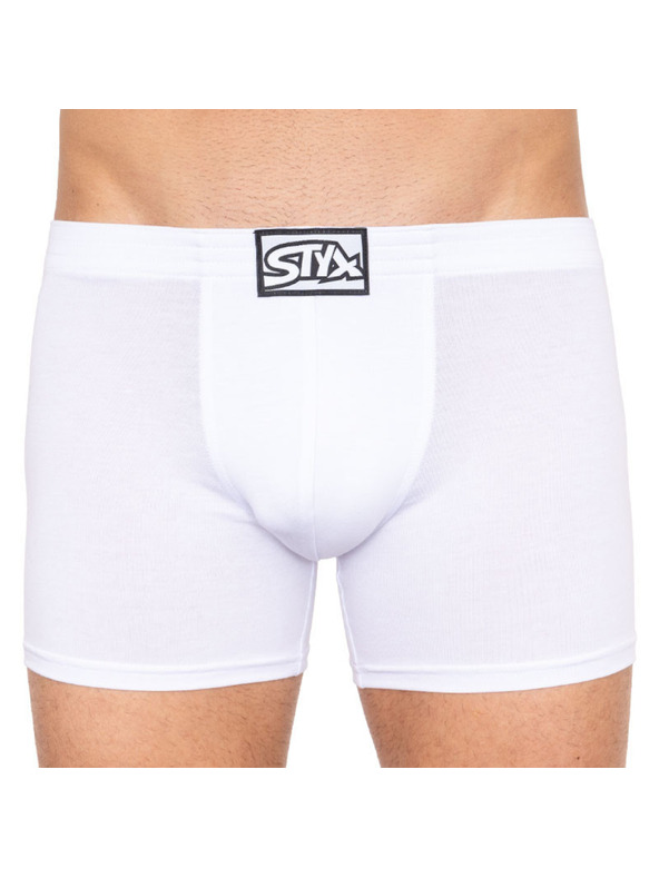 Styx Sada troch - pánske boxerky Styx long klasická guma biele